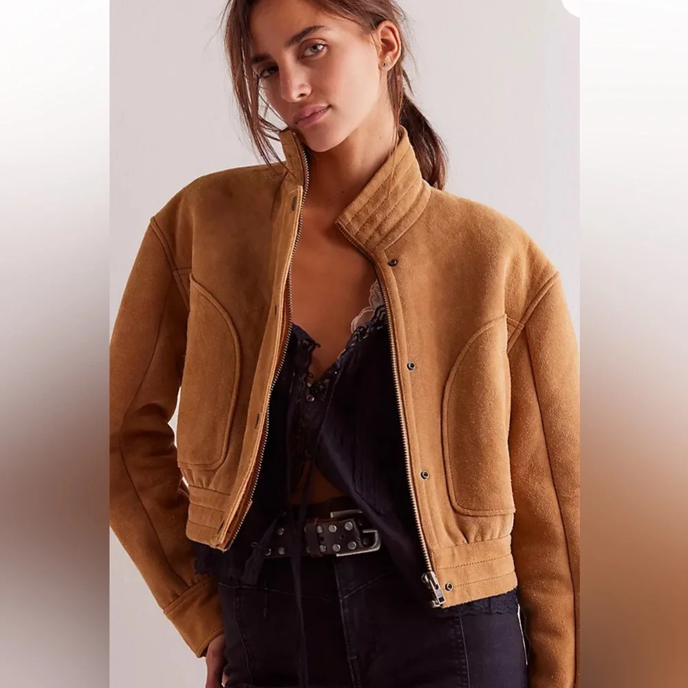 We The Free Tan Bomber Jacket - Picture 7 of 13